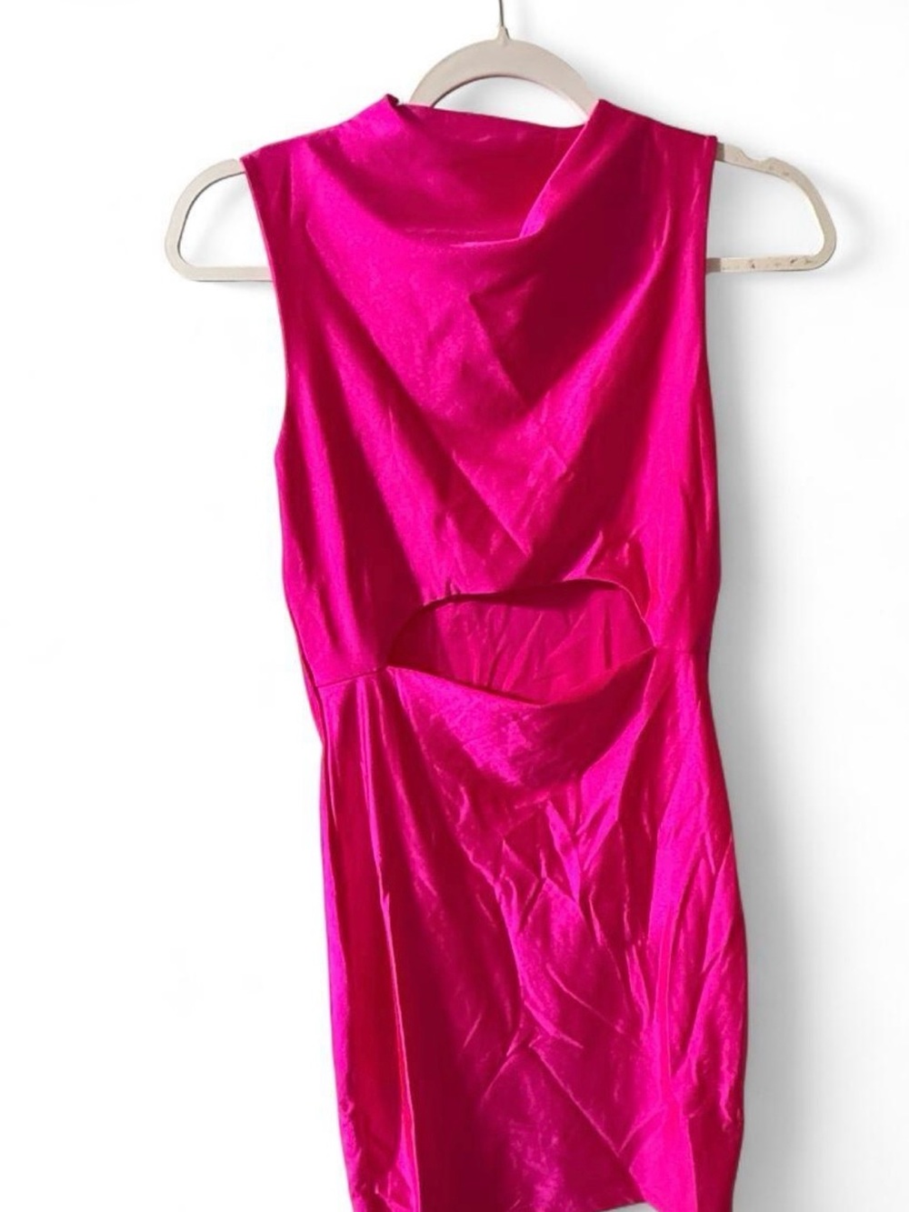 Fashion Nova Hot Pink Cutout Mini Dress